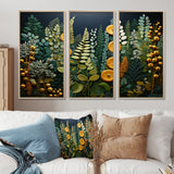 Yellow Ferns Plant Forest Tapestry - Multi-Panels