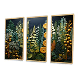 Yellow Ferns Plant Forest Tapestry - Multi-Panels