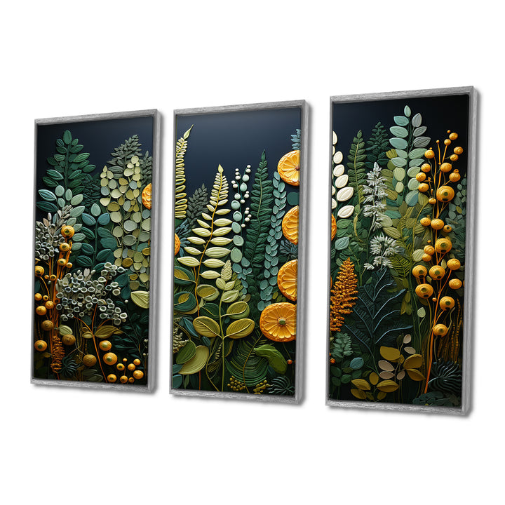 Yellow Ferns Plant Forest Tapestry - Multi-Panels
