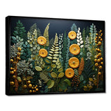 Yellow Ferns Plant Forest Tapestry - Floral Canvas Wall Art