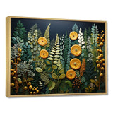 Yellow Ferns Plant Forest Tapestry - Floral Canvas Wall Art