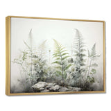 Ferns Silver Whispers I - Floral Canvas Wall Art