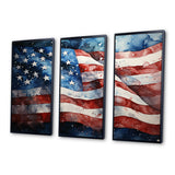 Flag American Flag III - Canvas Wall Art Sets