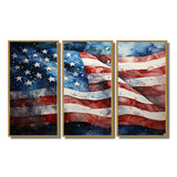Flag American Flag III - Canvas Wall Art Sets