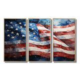 Flag American Flag III - Canvas Wall Art Sets