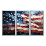 Flag American Flag III - Canvas Wall Art Sets