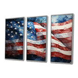 Flag American Flag III - Canvas Wall Art Sets