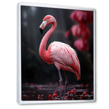 Pink And Grey Flamingo Fading Glow - Flamingo Living Room Wall Art