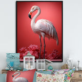Monochrome Flamingo Fading Glow - Flamingo Bedroom Wall Art