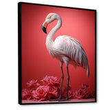 Monochrome Flamingo Fading Glow - Flamingo Bedroom Wall Art