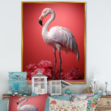 Monochrome Flamingo Fading Glow - Flamingo Bedroom Wall Art