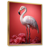 Monochrome Flamingo Fading Glow - Flamingo Bedroom Wall Art