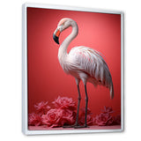 Monochrome Flamingo Fading Glow - Flamingo Bedroom Wall Art