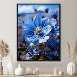 Blue Flower Cobalt Delight - Floral Canvas Wall Art