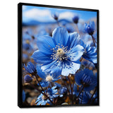 Blue Flower Cobalt Delight - Floral Canvas Wall Art