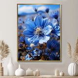 Blue Flower Cobalt Delight - Floral Canvas Wall Art