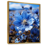 Blue Flower Cobalt Delight - Floral Canvas Wall Art