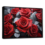 Red Grey Rose Eternal Beauty - Floral Canvas Wall Art