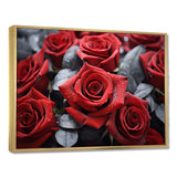 Red Grey Rose Eternal Beauty - Floral Canvas Wall Art