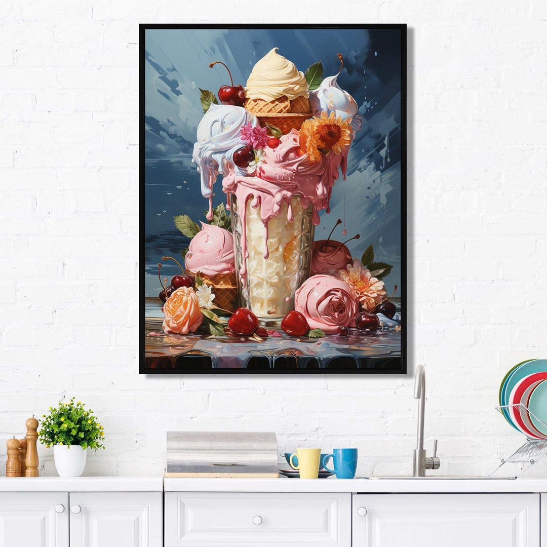 Food Ice Cream III - Food &amp; Beverage Canvas Wall Art