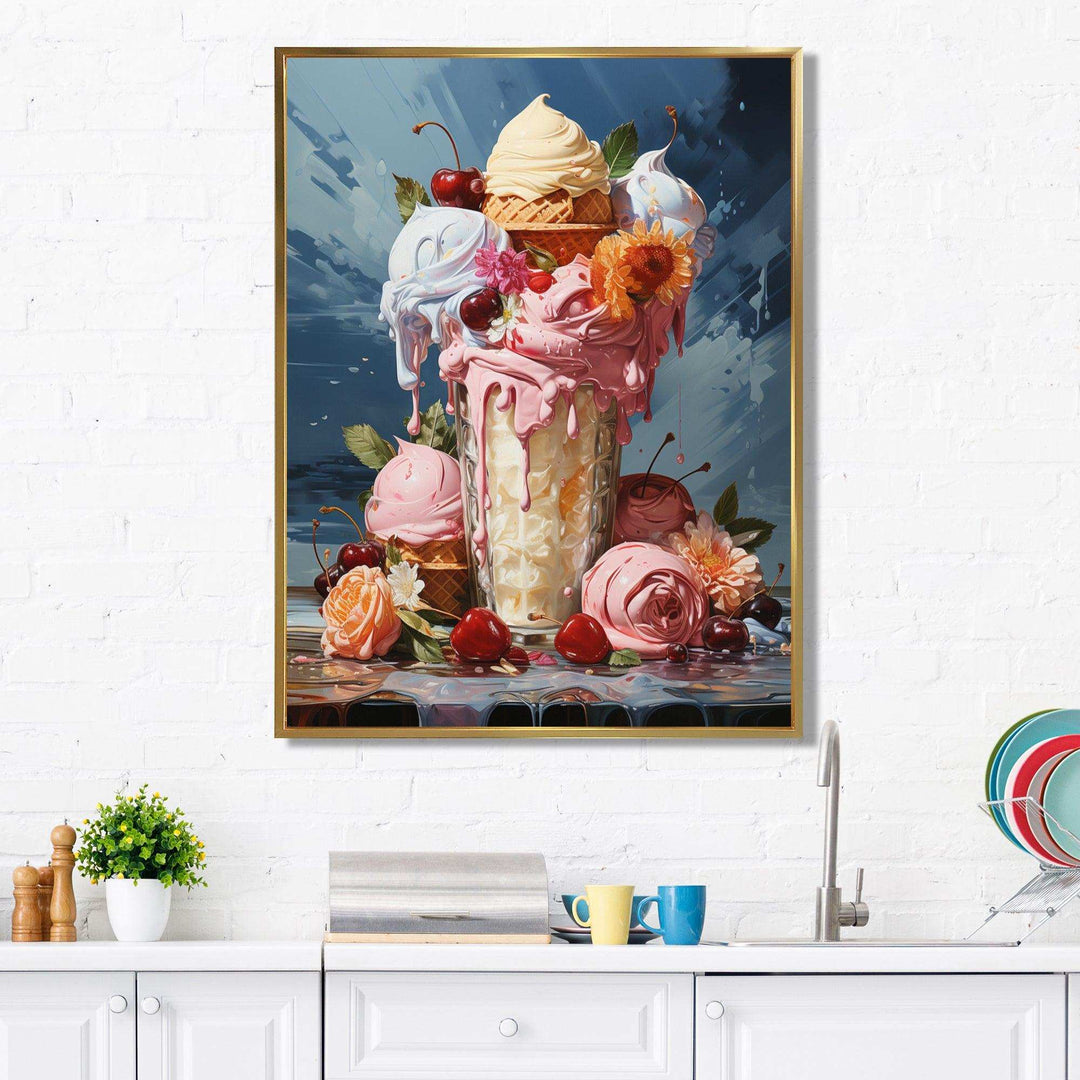 Food Ice Cream III - Food &amp; Beverage Canvas Wall Art