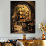 French Wine Cellar I - Food & Beverage Canvas Wall Art