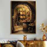 French Wine Cellar I - Food & Beverage Canvas Wall Art