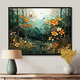 Forest Enchanted Canopy Patchwork II - Landscapes Canvas Wall Art