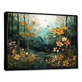 Forest Enchanted Canopy Patchwork II - Landscapes Canvas Wall Art