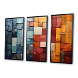 Forest Red Wood Collage I - Multi-Panels