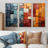 Forest Red Wood Collage I - Multi-Panels