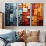 Forest Red Wood Collage I - Multi-Panels