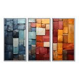 Forest Red Wood Collage I - Multi-Panels