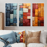 Forest Red Wood Collage I - Multi-Panels