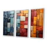 Forest Red Wood Collage I - Multi-Panels