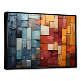 Forest Red Wood Collage I - Landscapes Canvas Wall Art