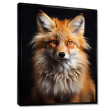 Orange Fox Guardian - Animals Canvas Wall Art