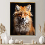 Orange Fox Guardian - Animals Canvas Wall Art