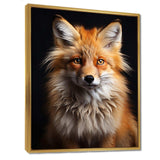 Orange Fox Guardian - Animals Canvas Wall Art