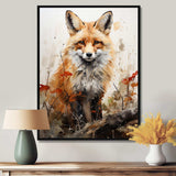 Fox Wilderness Observer - Animals Canvas Wall Art