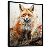 Fox Wilderness Observer - Animals Canvas Wall Art