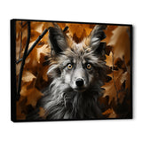 Fox Woodland Enigma - Fox Framed Canvas Art