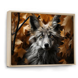 Fox Woodland Enigma - Fox Framed Canvas Art