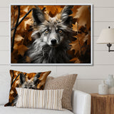 Fox Woodland Enigma - Fox Framed Canvas Art