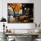 France Parisian Cafe Charm III - Landscapes Canvas Wall Art