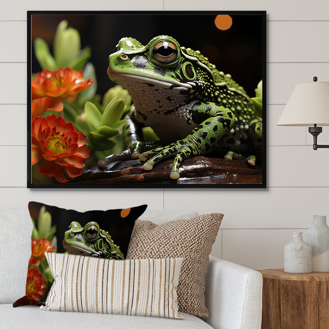 Frog Amphibian Serenade - Frog Bedroom Wall Art