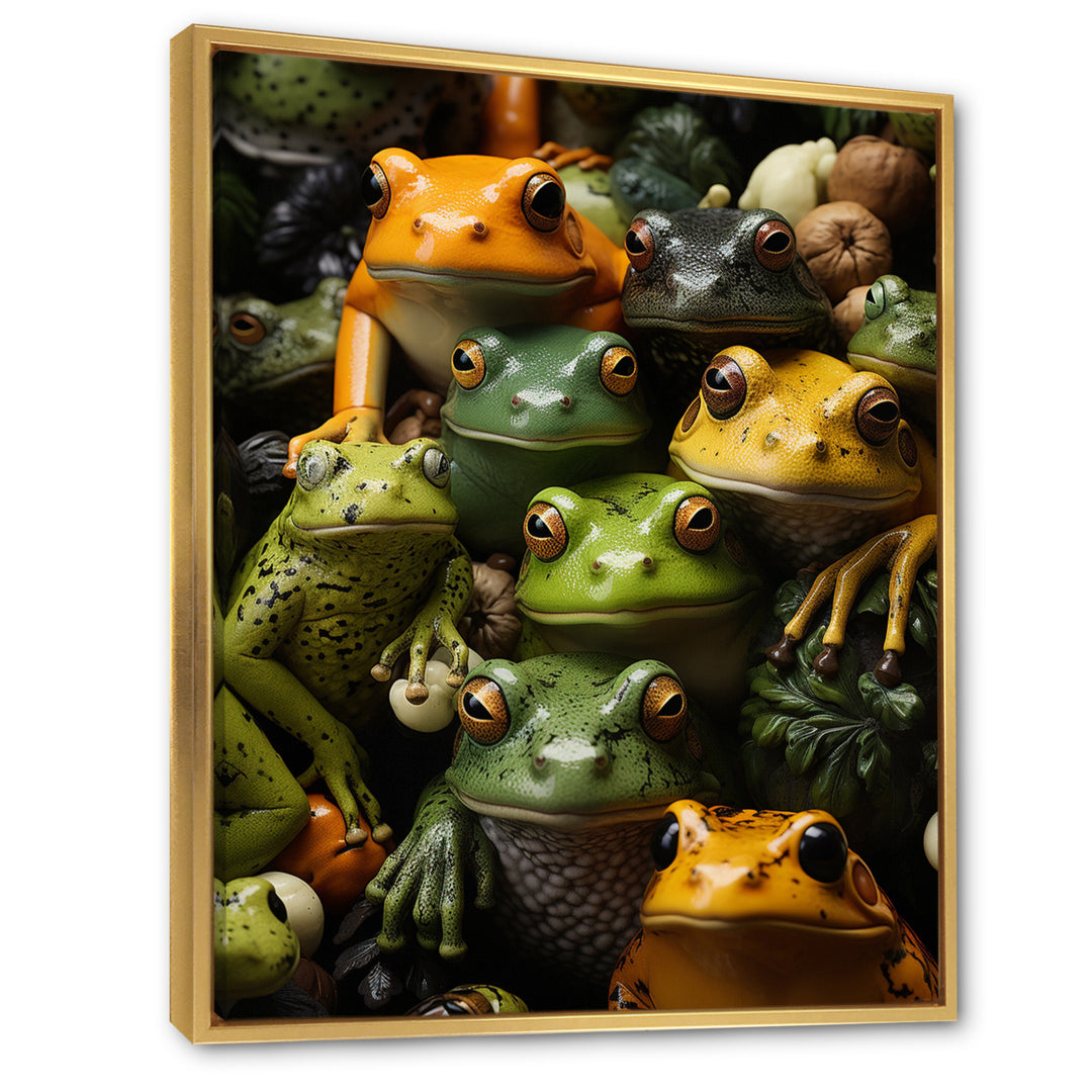 Toads Family - Frog Canvas Wall Art