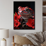Red Frog Portrait - Frog Wall Decor
