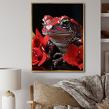 Red Frog Portrait - Frog Wall Decor