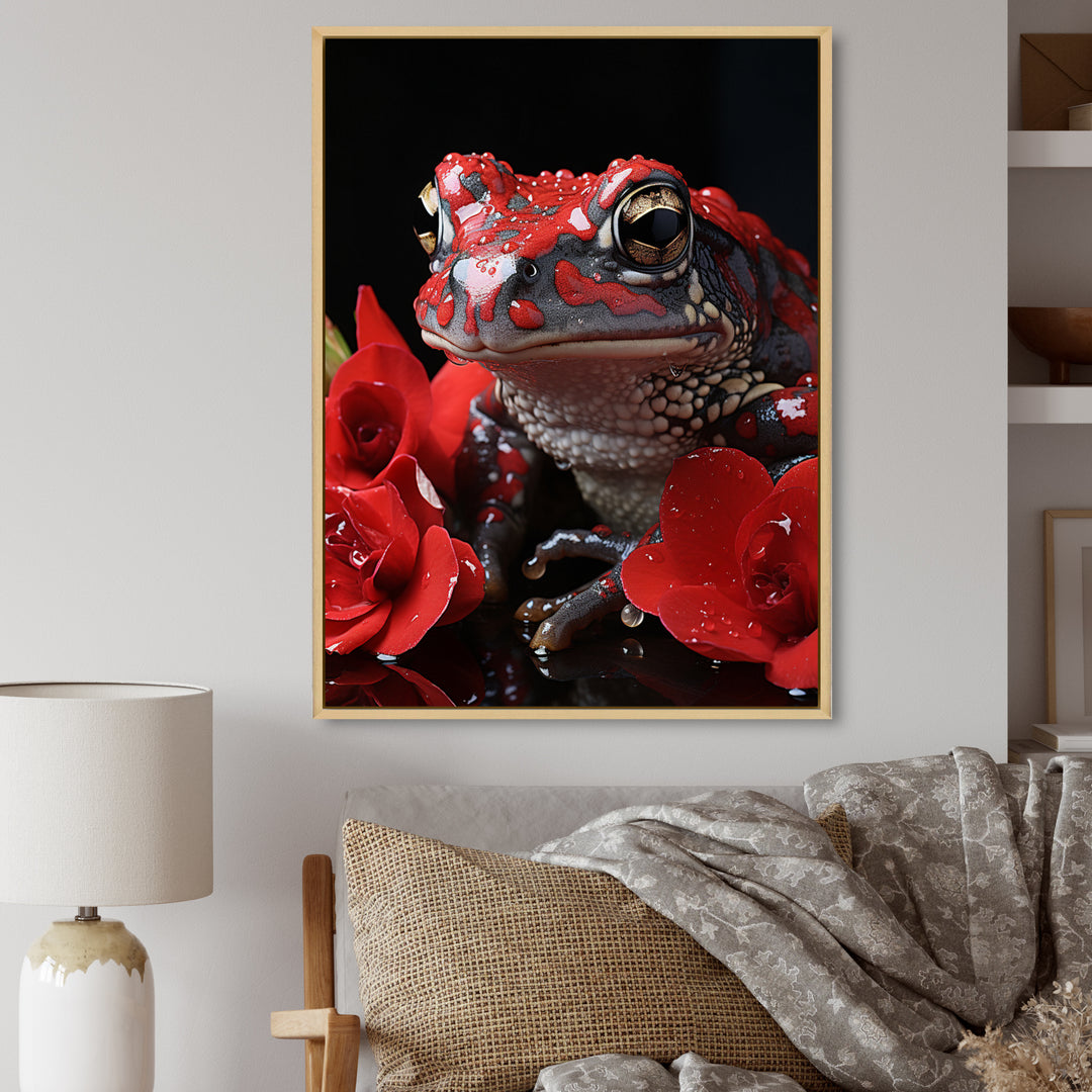 Red Frog Portrait - Frog Wall Decor